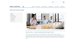 Desktop Screenshot of mauicapital.co.nz